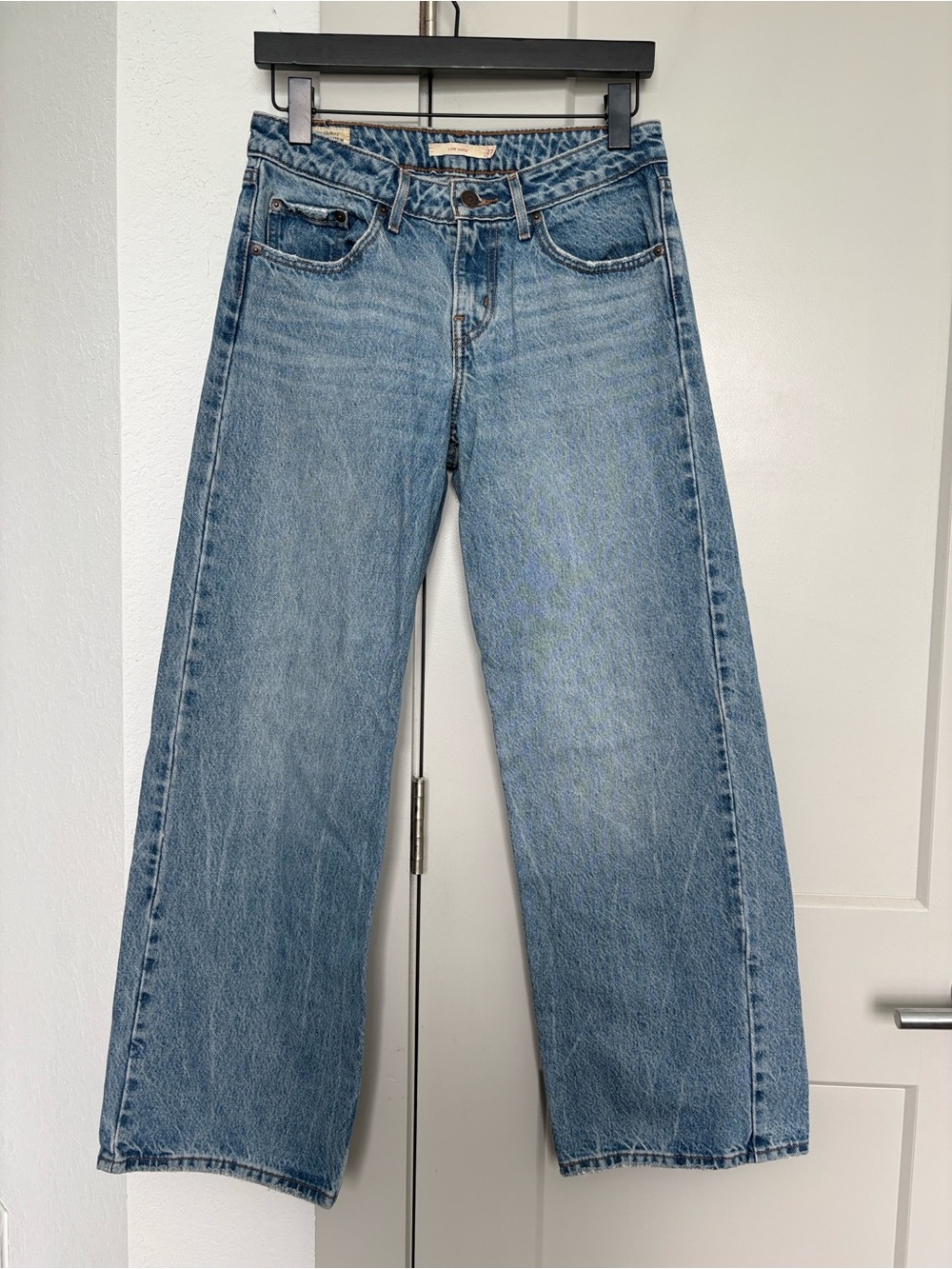 LEVIS PREMIUM LOW LOOSE BLUE DENIM JEANS WOMENS 27